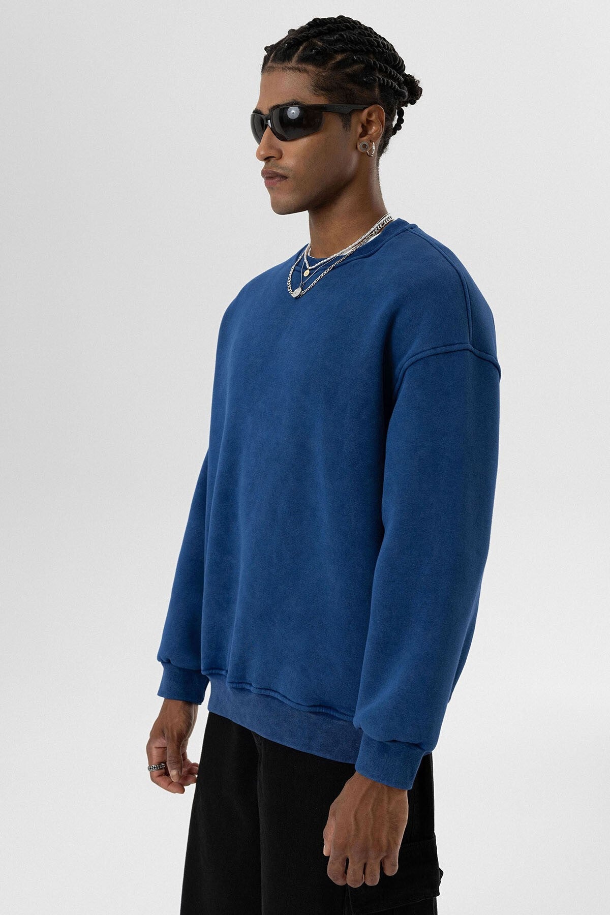 Yıkamalı Basic Oversize Sweatshirt