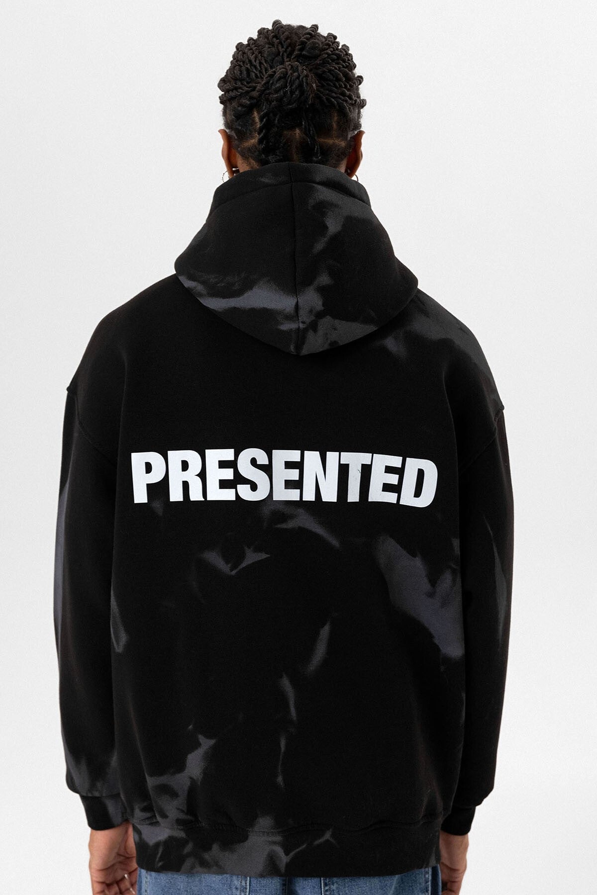 Renk Detaylı Kapüşonlu Oversize Sweatshirt
