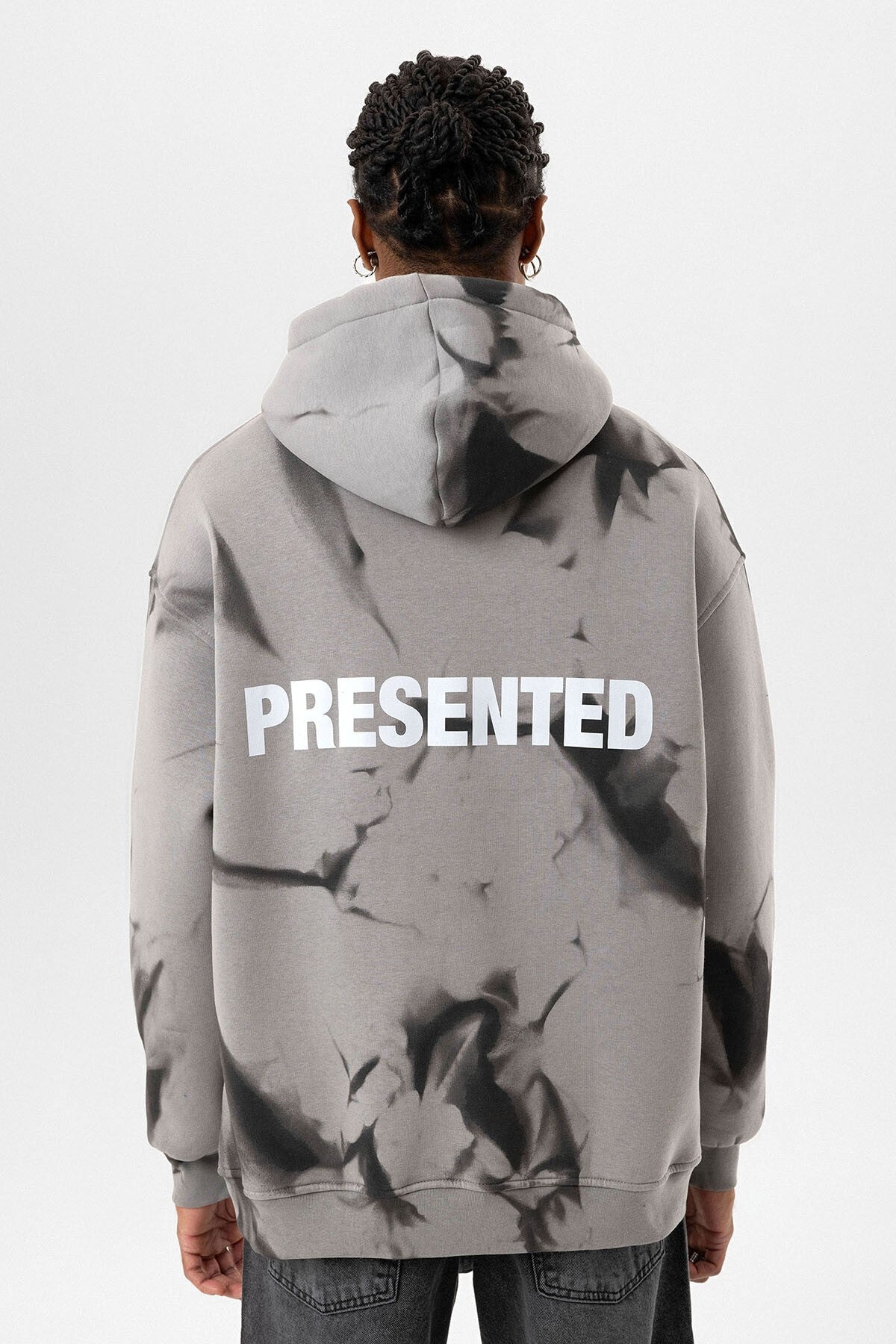 Renk Detaylı Kapüşonlu Oversize Sweatshirt