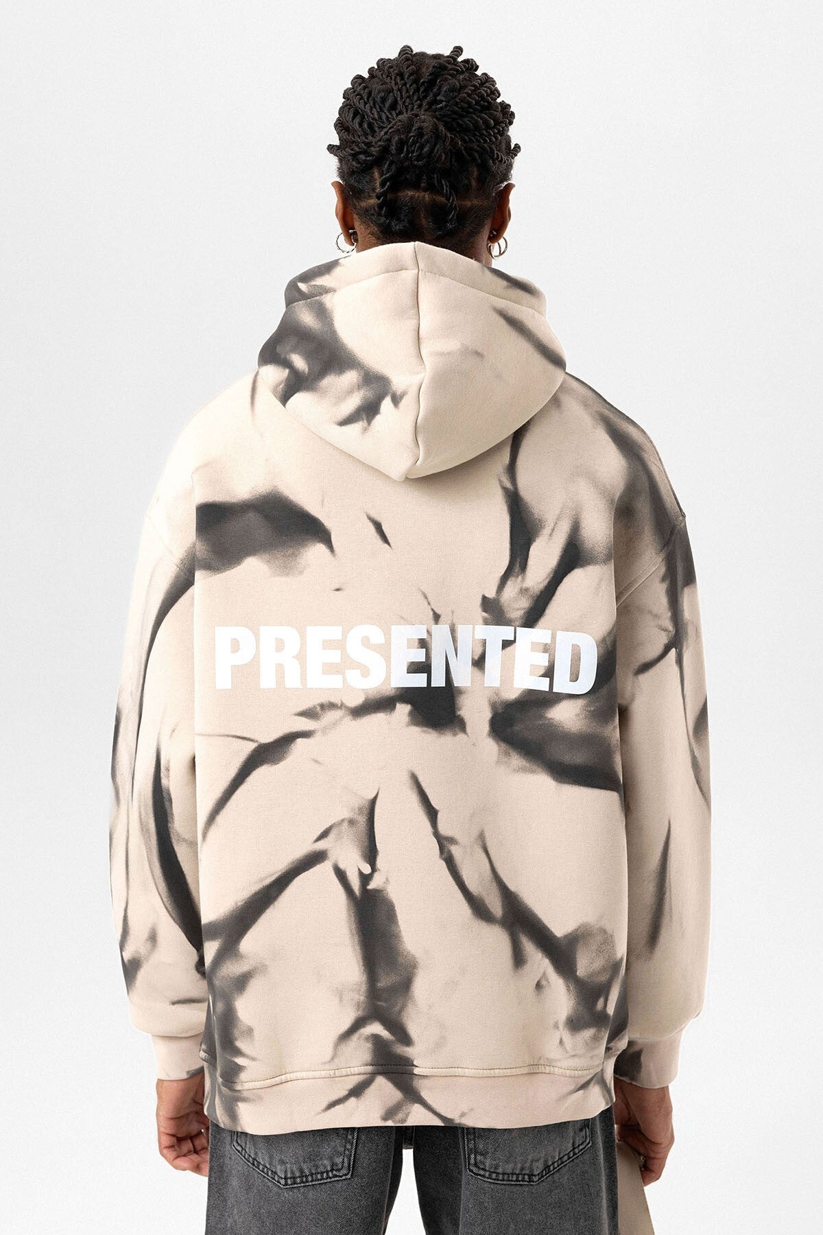 Renk Detaylı Kapüşonlu Oversize Sweatshirt