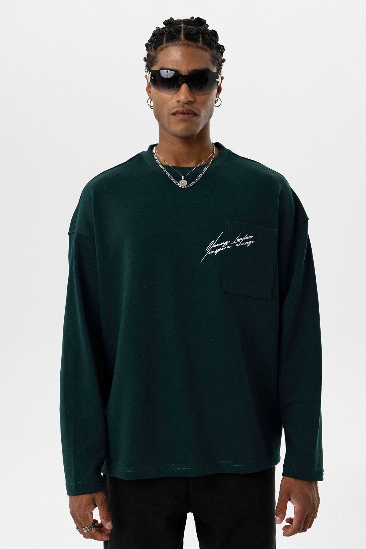 Cep Detaylı Oversize Sweatshirt