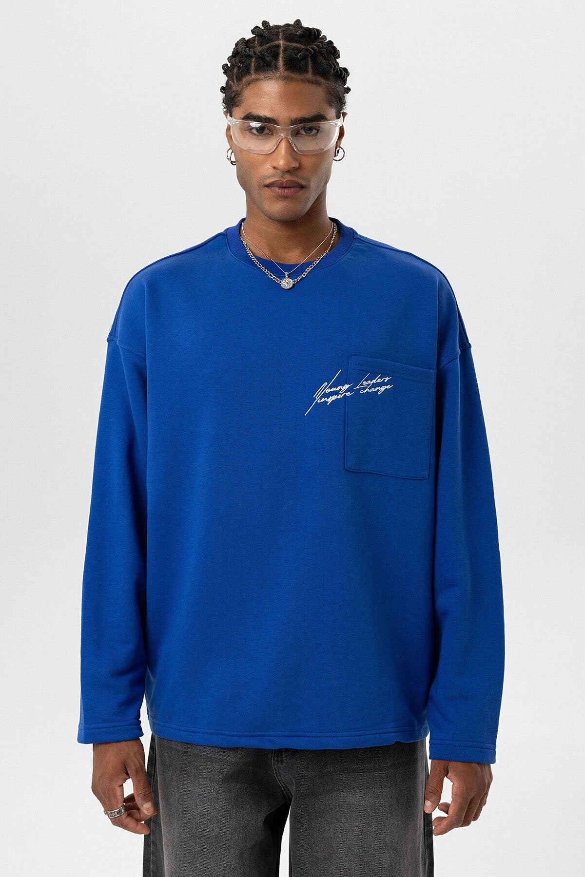 Cep Detaylı Oversize Sweatshirt