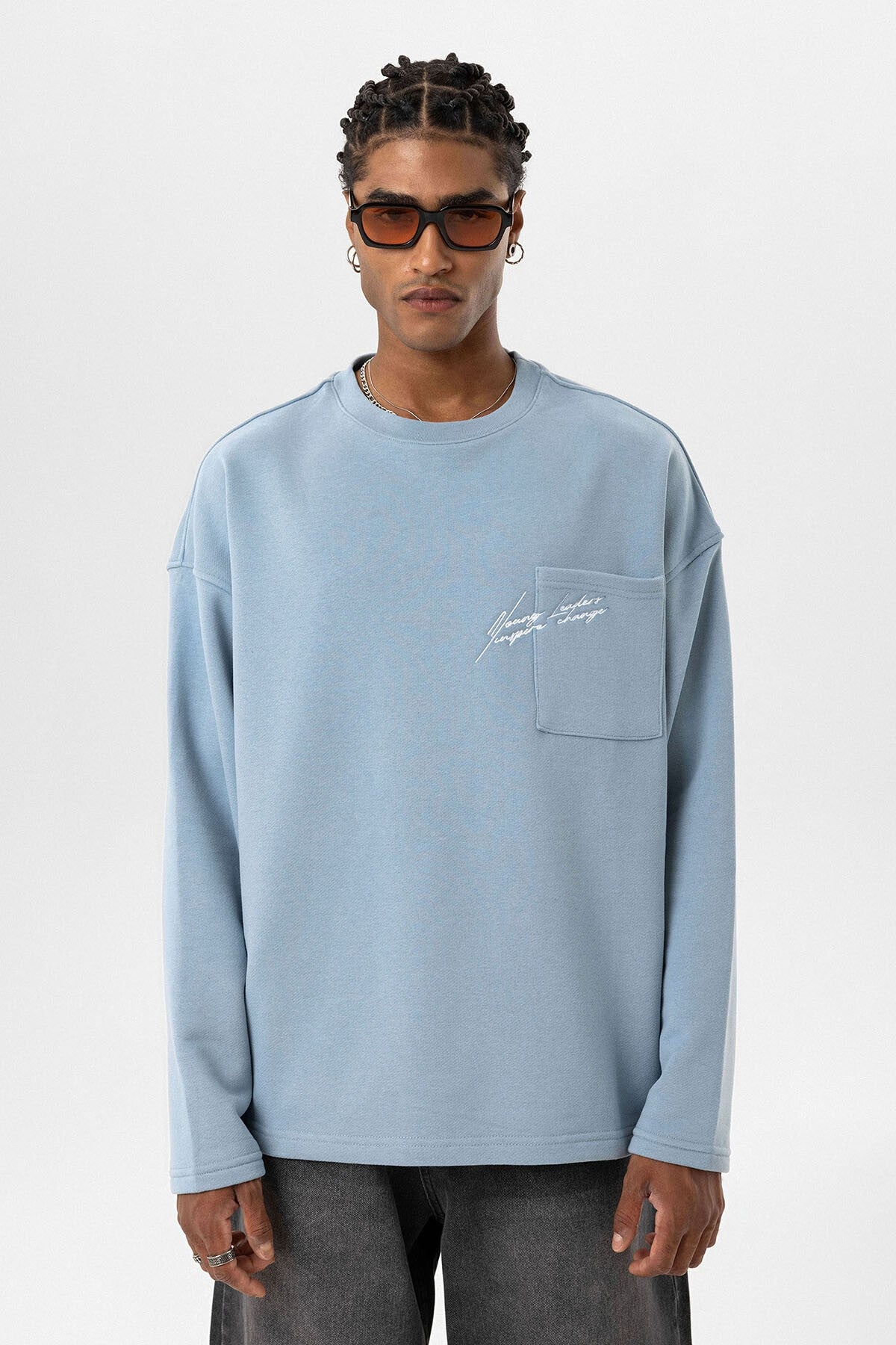 Cep Detaylı Oversize Sweatshirt