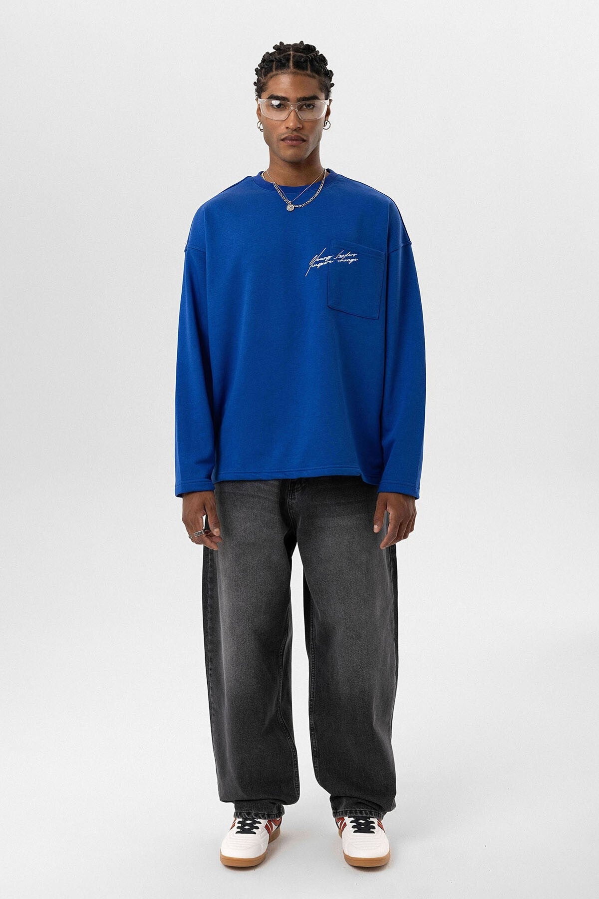Cep Detaylı Oversize Sweatshirt