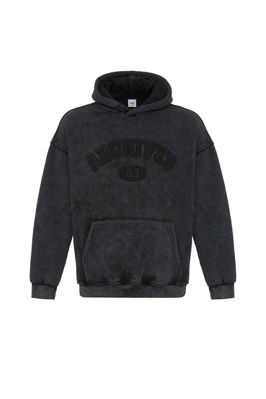 Yıkamalı Oversize Baskılı Sweatshirt