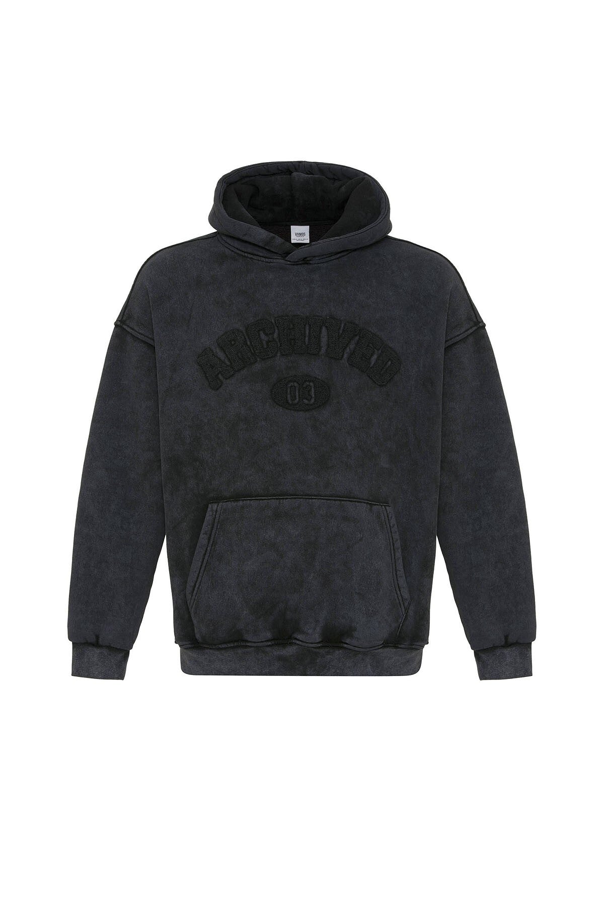 Yıkamalı Oversize Baskılı Sweatshirt