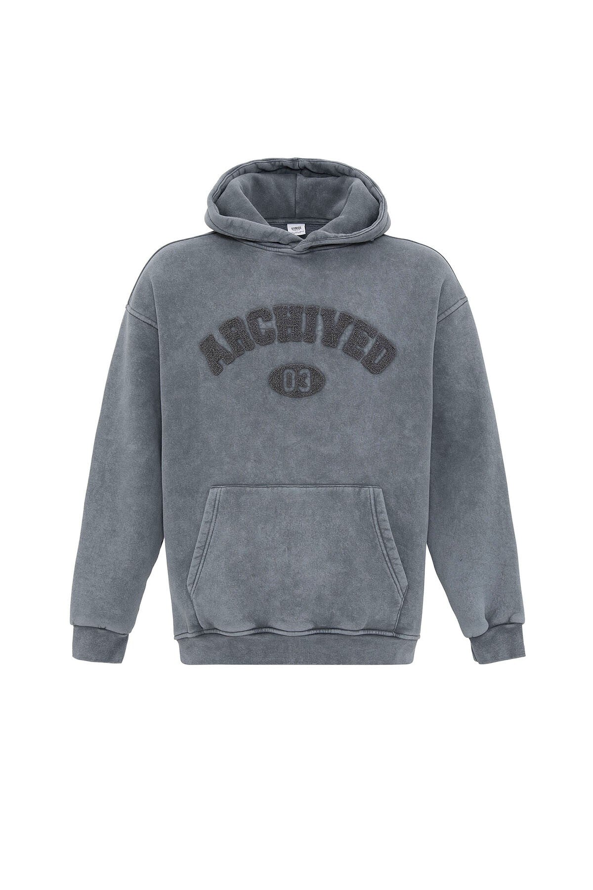 Yıkamalı Oversize Baskılı Sweatshirt