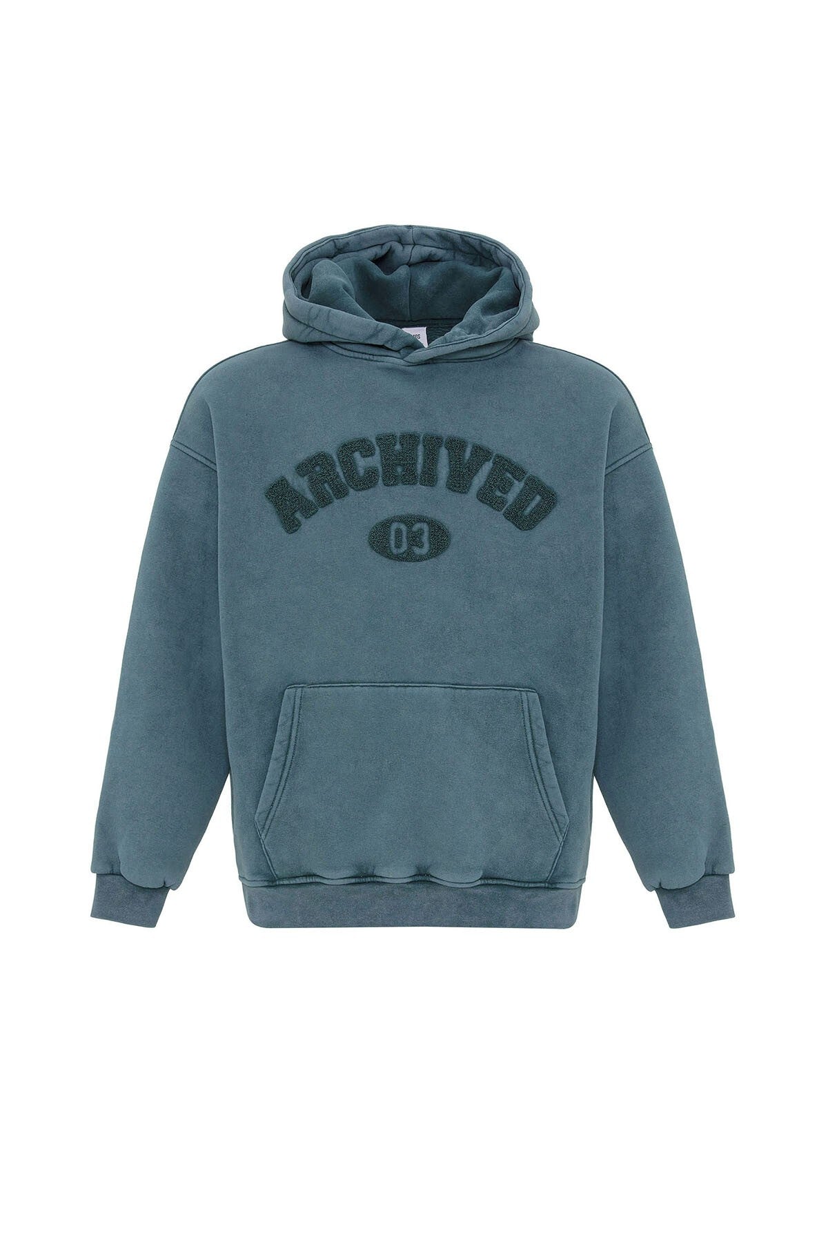 Yıkamalı Oversize Baskılı Sweatshirt