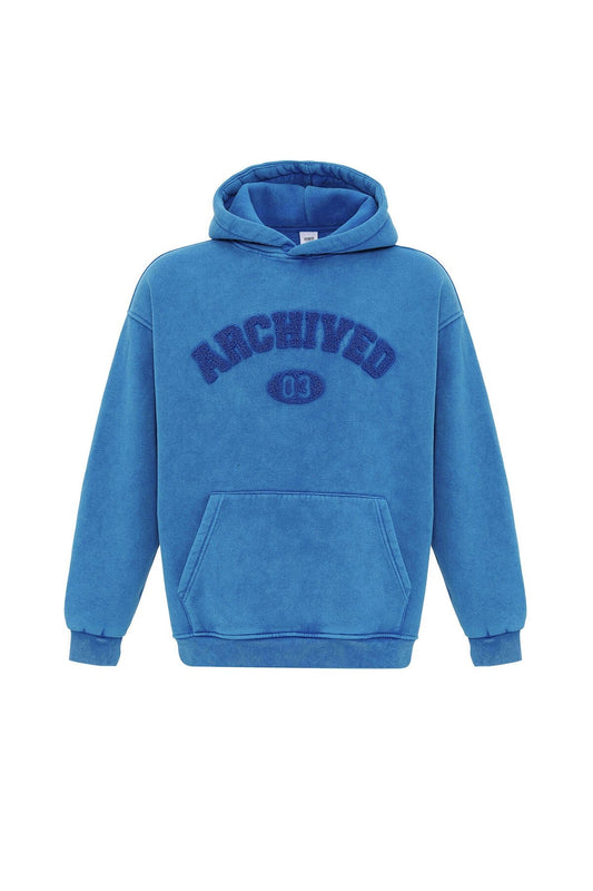 Yıkamalı Oversize Baskılı Sweatshirt