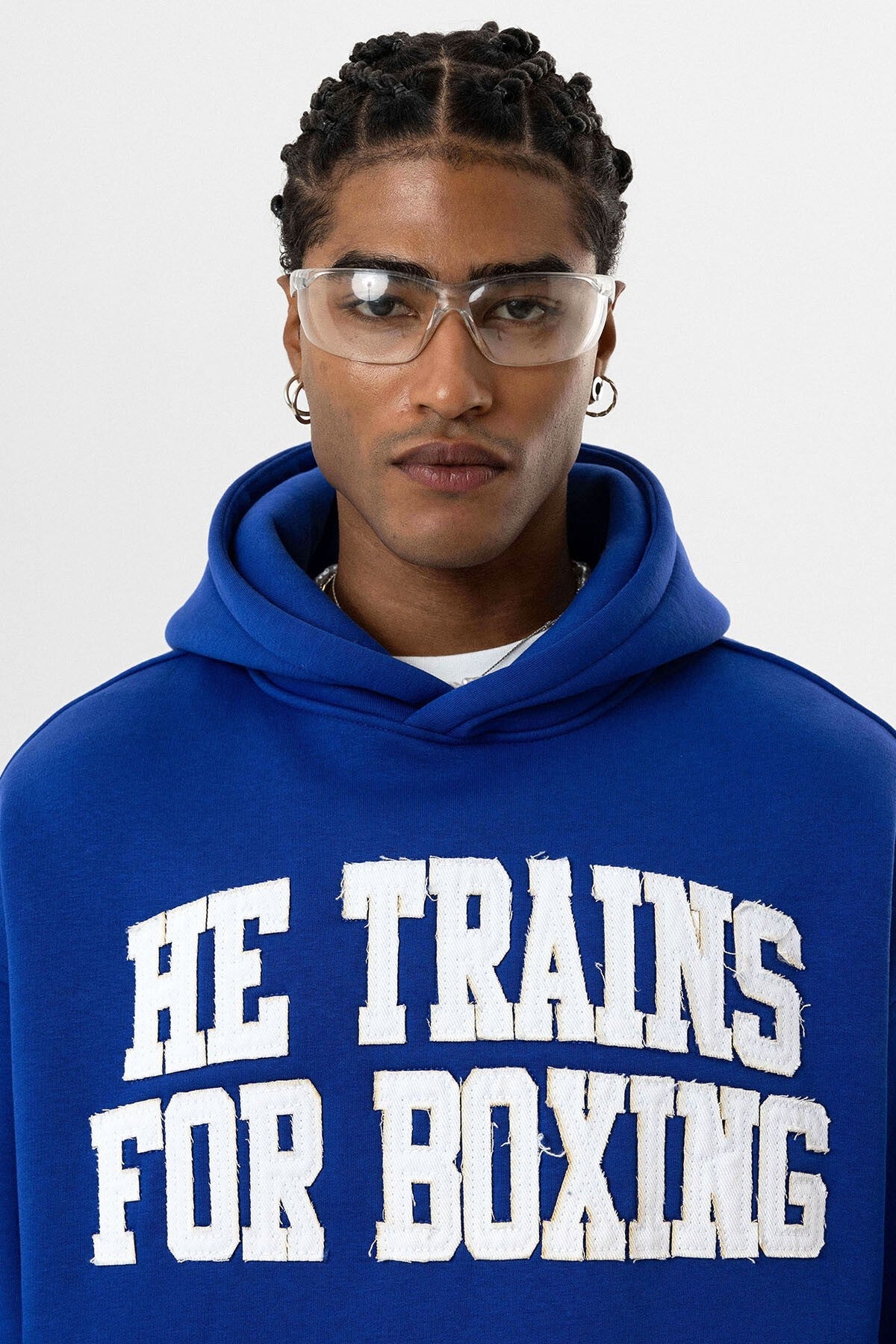 Yazı Baskılı Oversize Kapüşonlu Sweatshirt