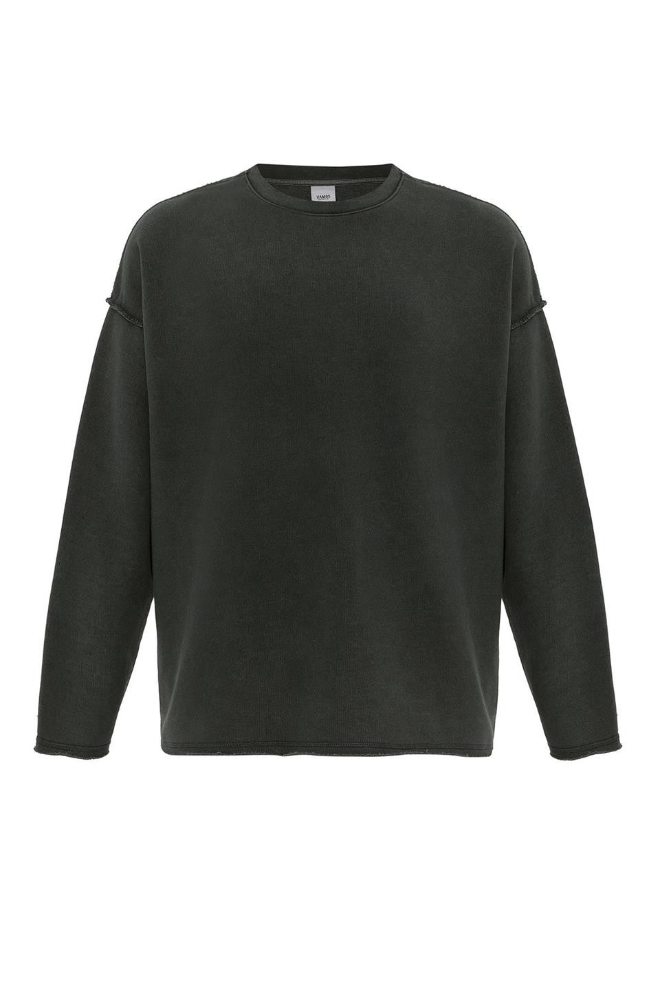 Yıkamalı Sırt Detaylı Oversize Sweatshirt