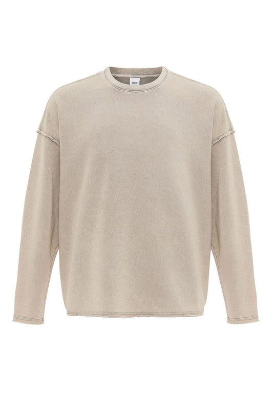 Yıkamalı Sırt Detaylı Oversize Sweatshirt