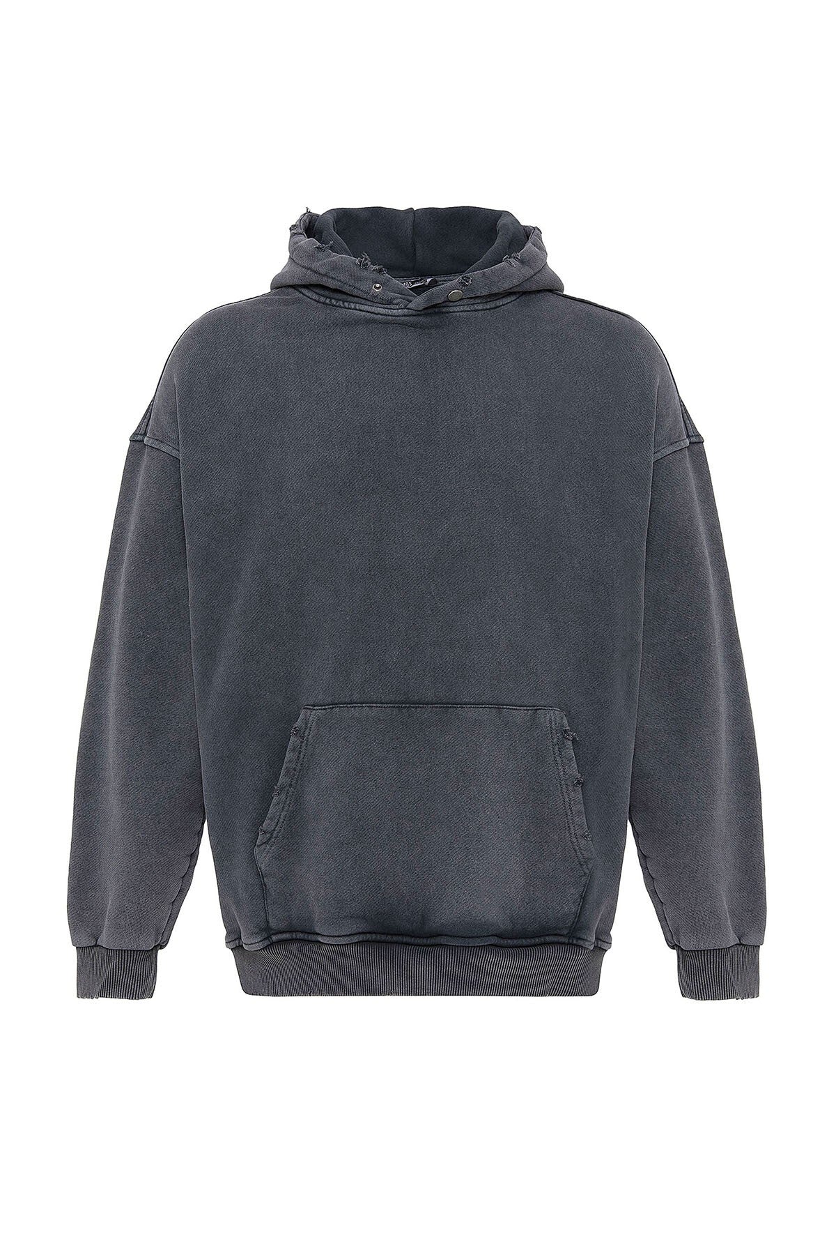 Premıum Yırtık Detaylı Oversize Sweatshirt