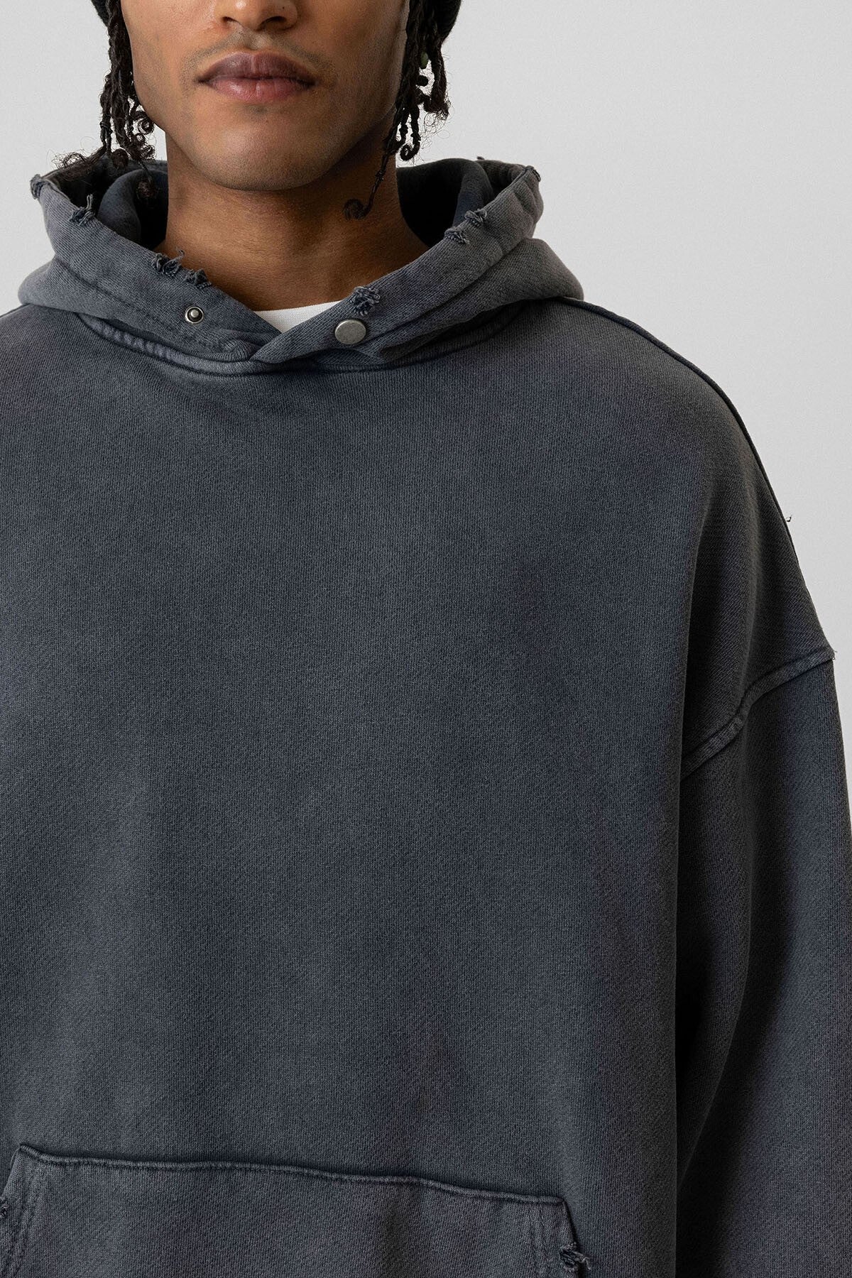 Premıum Yırtık Detaylı Oversize Sweatshirt