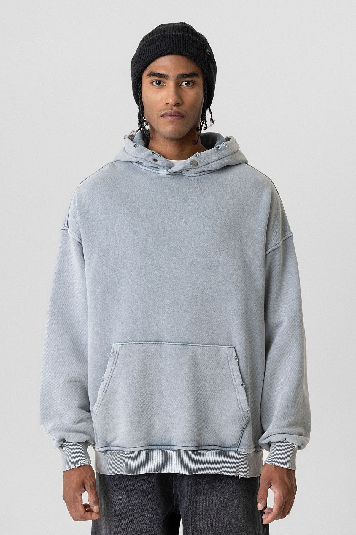 Premıum Yırtık Detaylı Oversize Sweatshirt
