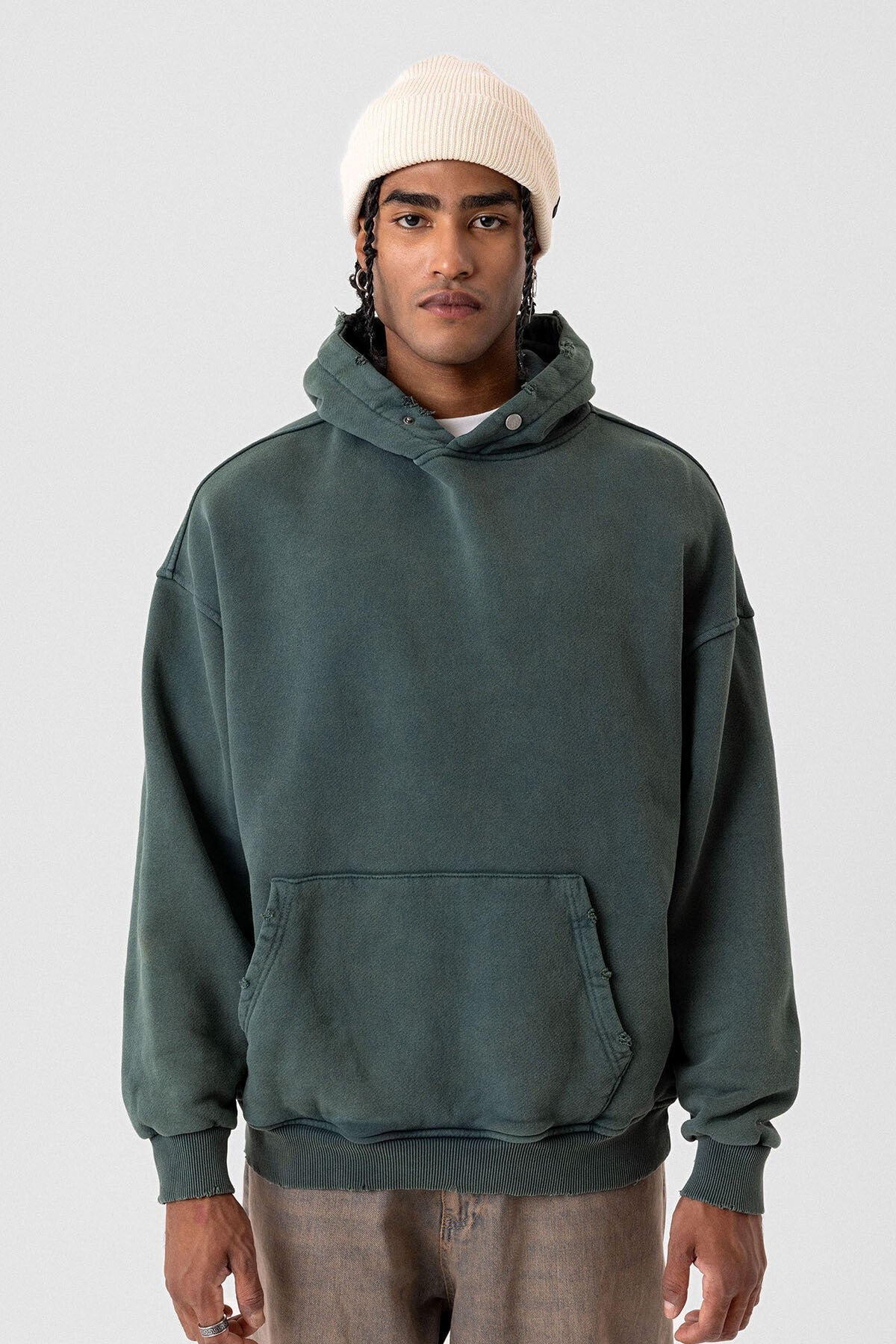 Premıum Yırtık Detaylı Oversize Sweatshirt