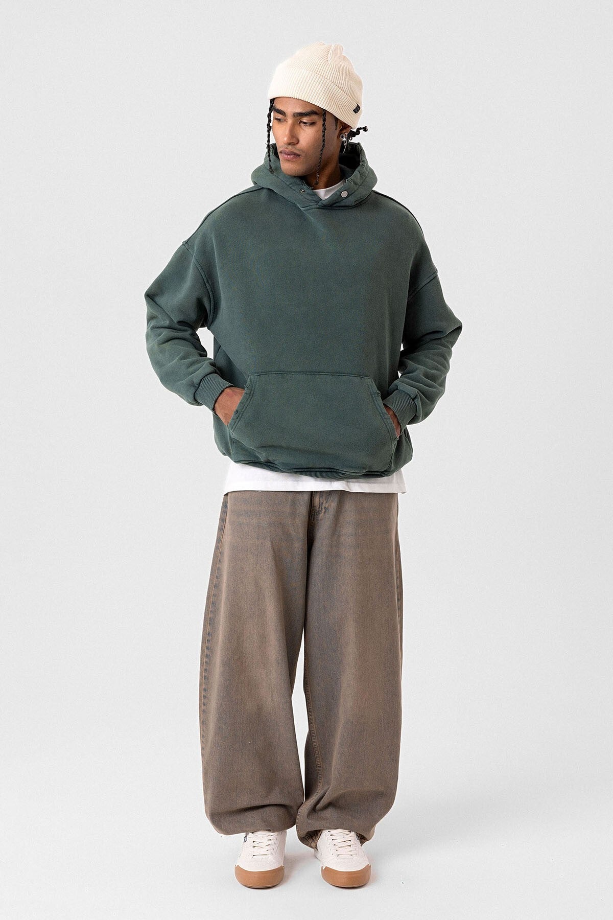 Premıum Yırtık Detaylı Oversize Sweatshirt