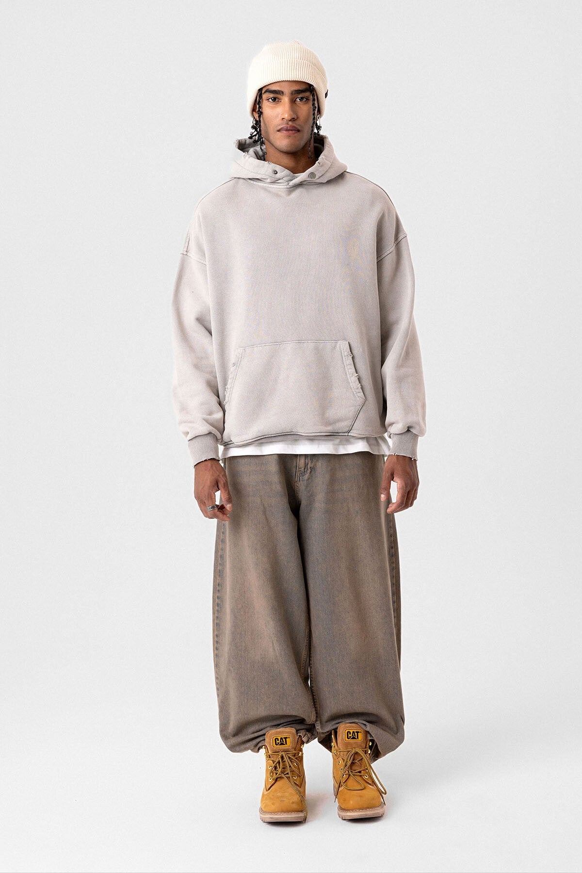 Premıum Yırtık Detaylı Oversize Sweatshirt