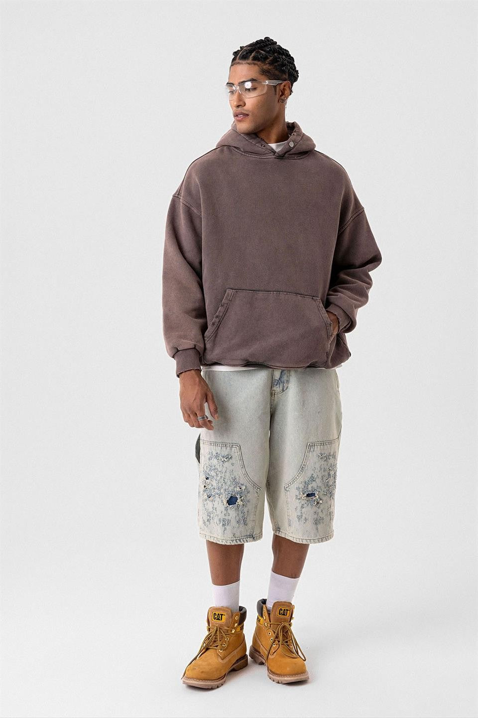 Premıum Yırtık Detaylı Oversize Sweatshirt