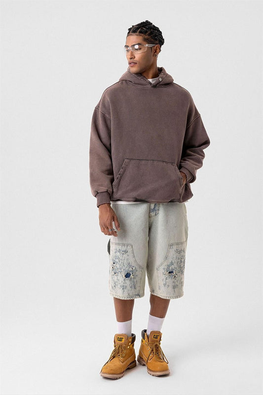 Premıum Yırtık Detaylı Oversize Sweatshirt