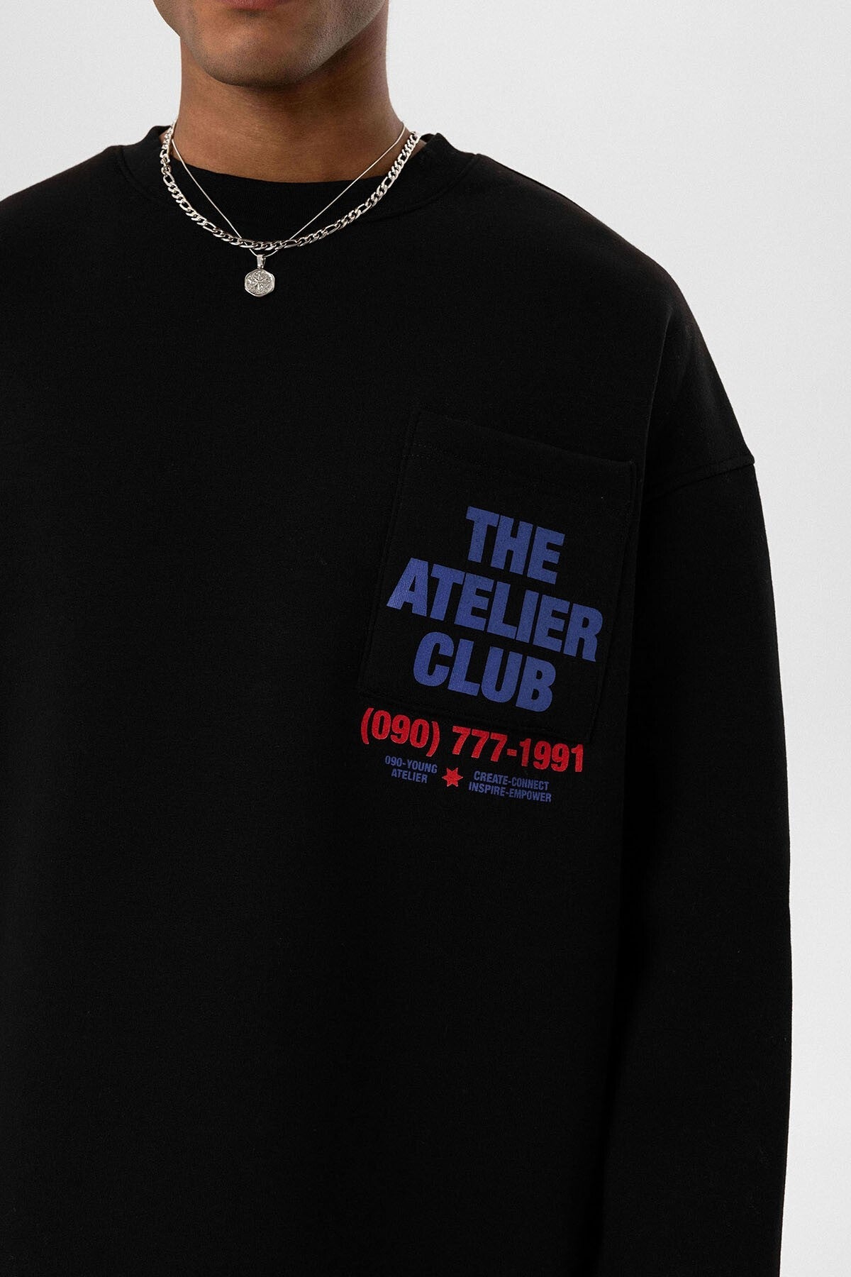 Yazı Baskılı Oversize Sweatshirt