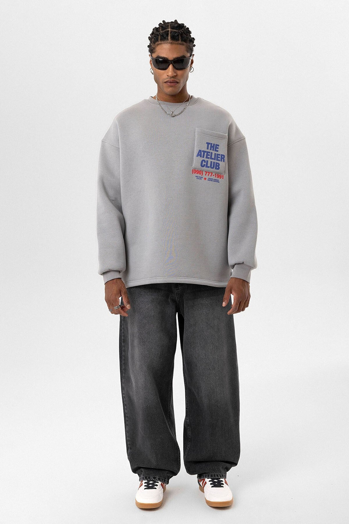 Yazı Baskılı Oversize Sweatshirt