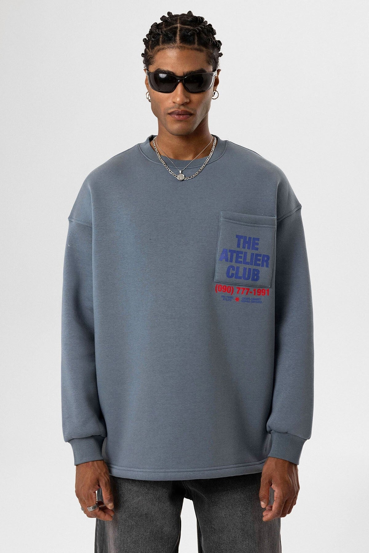 Yazı Baskılı Oversize Sweatshirt