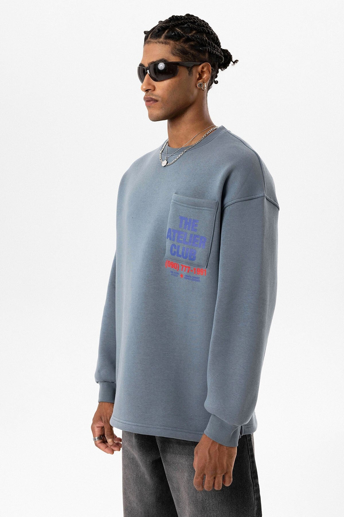 Yazı Baskılı Oversize Sweatshirt