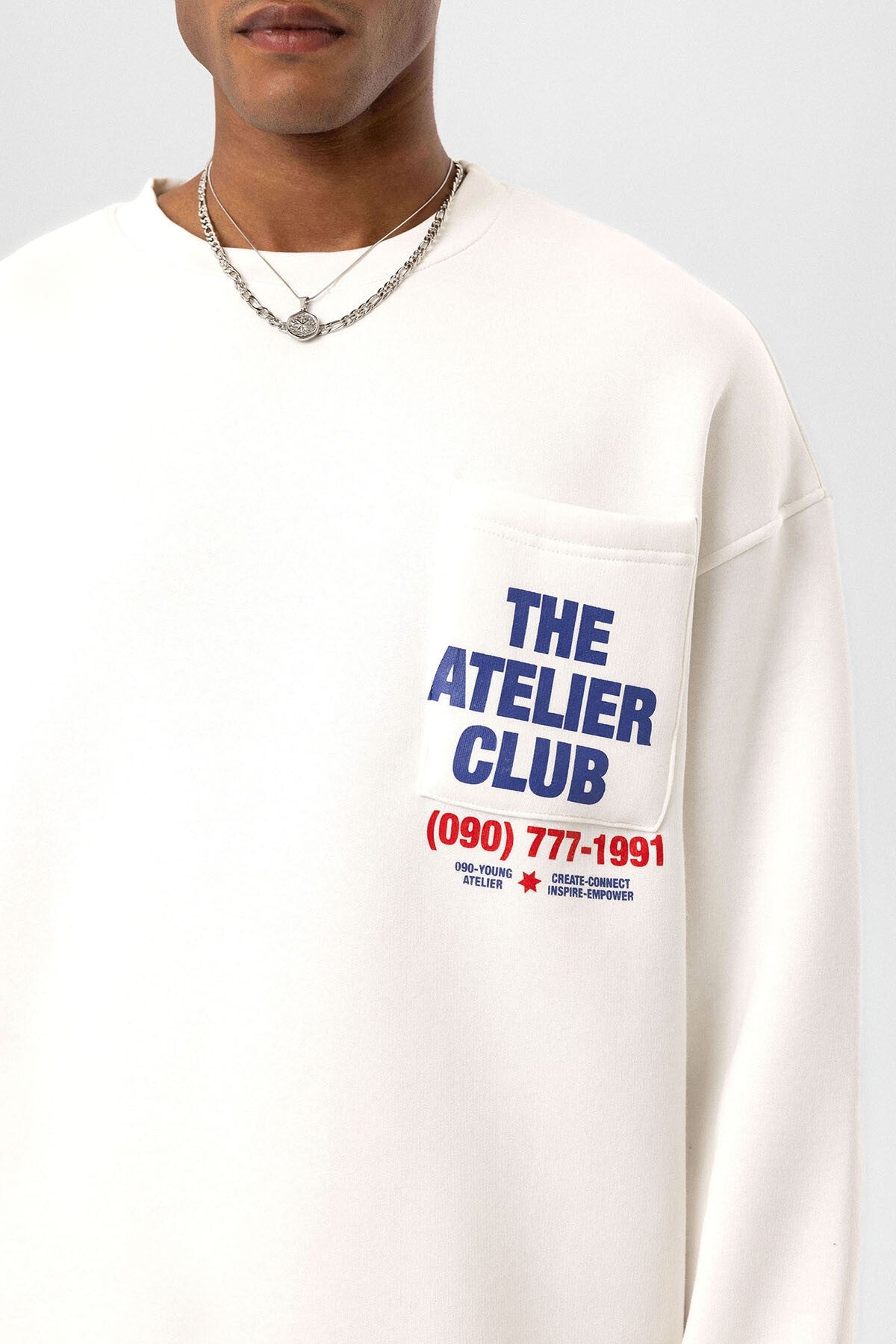 Yazı Baskılı Oversize Sweatshirt