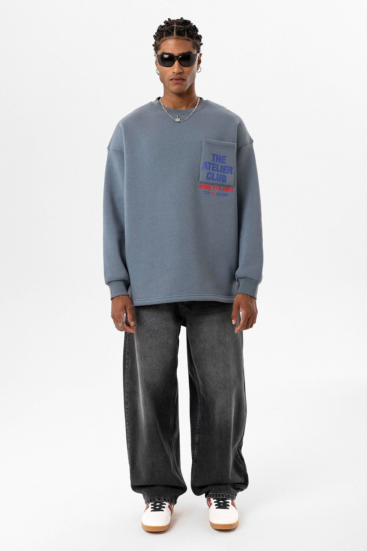 Yazı Baskılı Oversize Sweatshirt