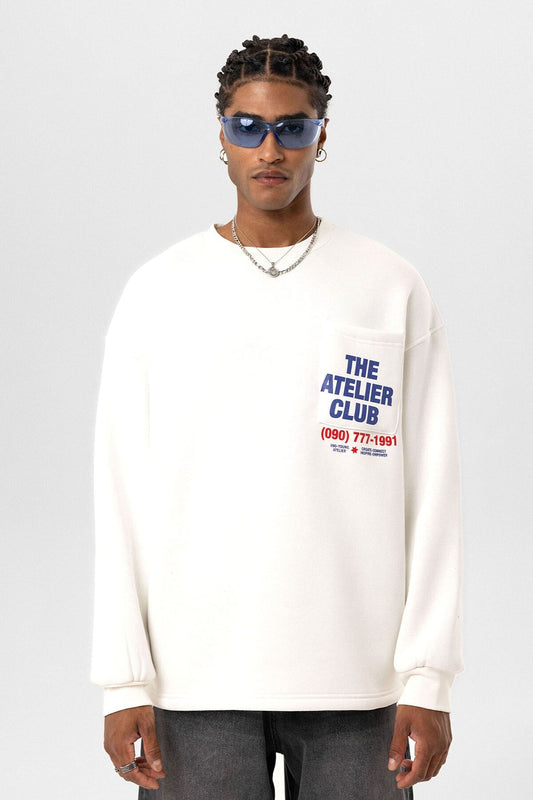 Yazı Baskılı Oversize Sweatshirt