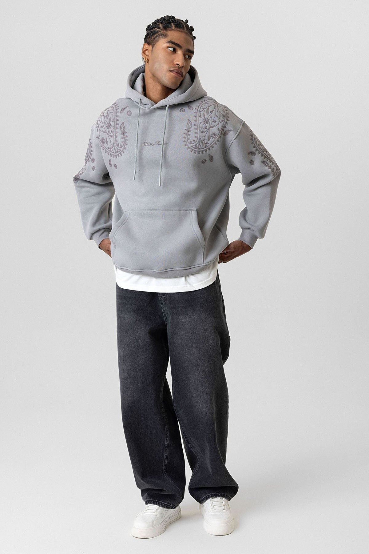Desenli Oversize Sweatshirt