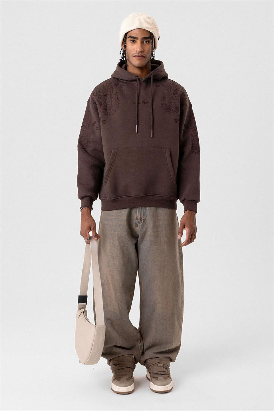 Desenli Oversize Sweatshirt