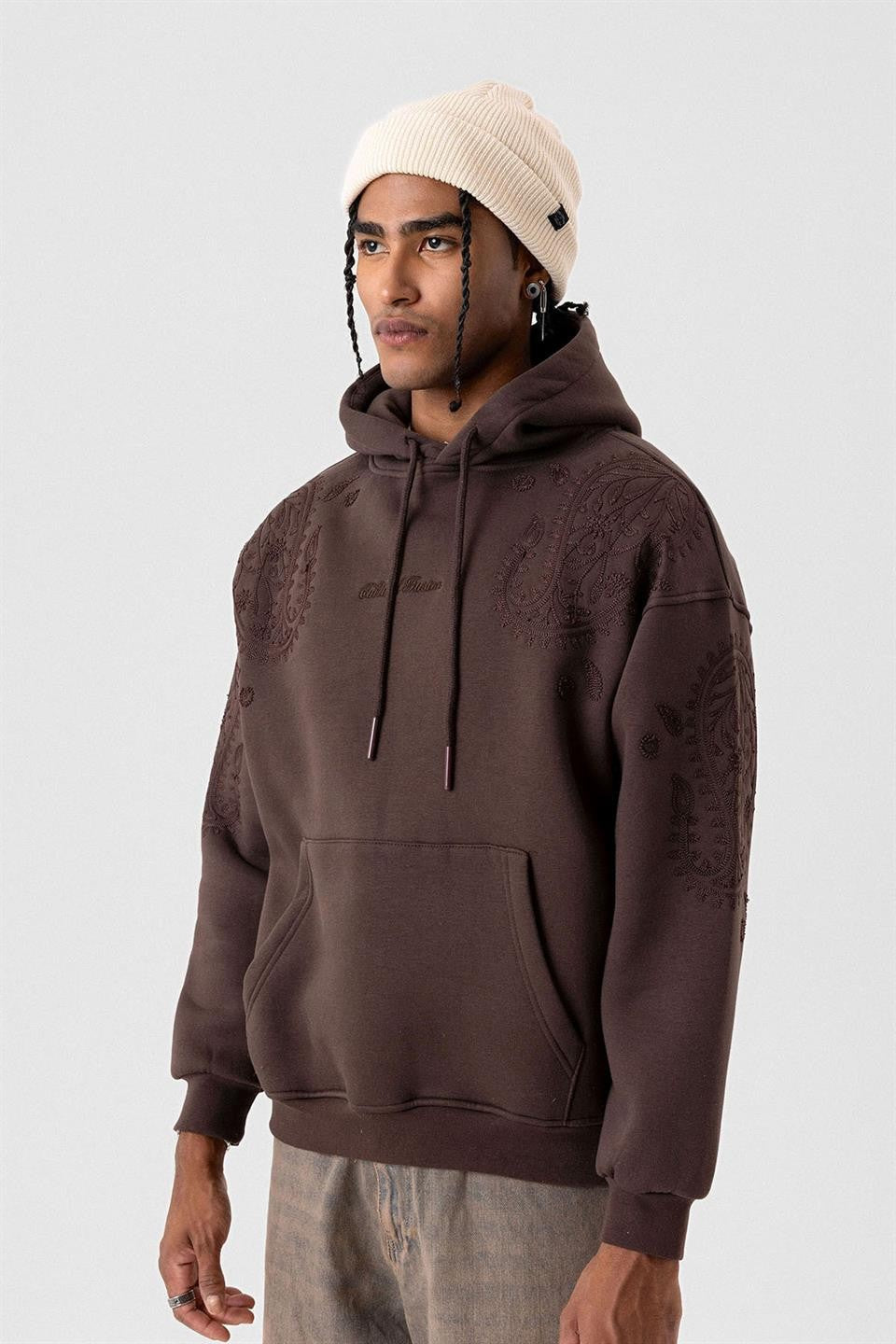 Desenli Oversize Sweatshirt