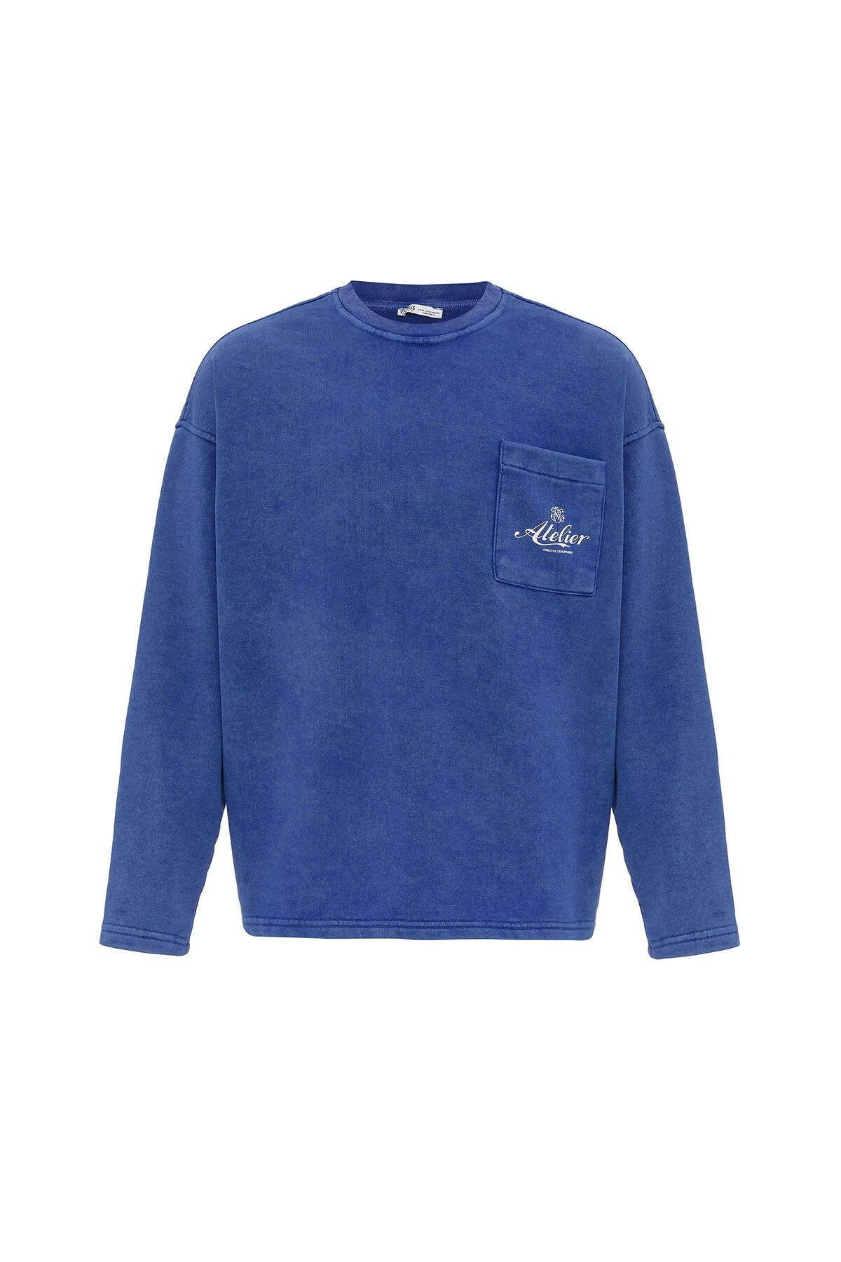 Yıkamalı Oversize Cep Detaylı Sweatshirt
