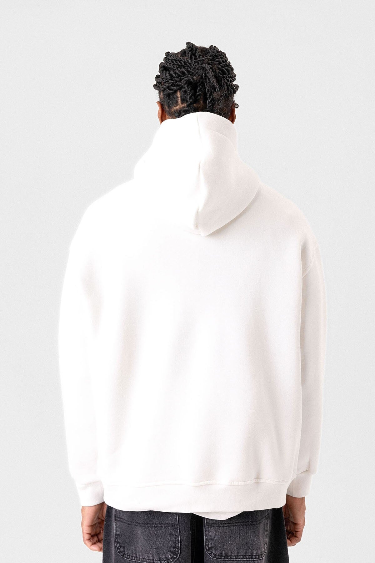 Renk Detaylı Oversize Kapüşonlu Sweatshirt