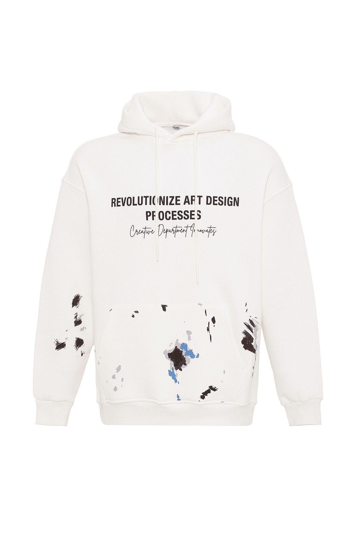 Renk Detaylı Oversize Kapüşonlu Sweatshirt