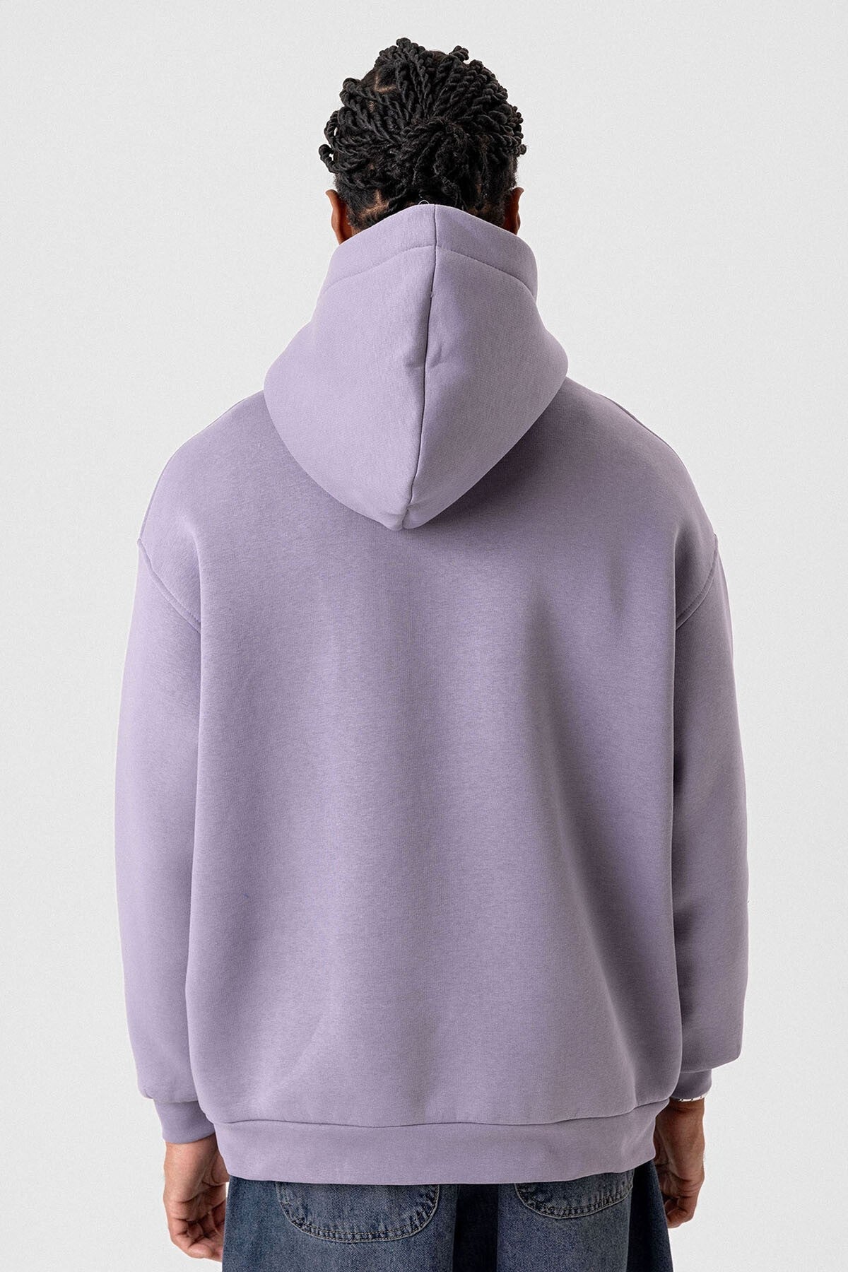 Renk Detaylı Oversize Kapüşonlu Sweatshirt