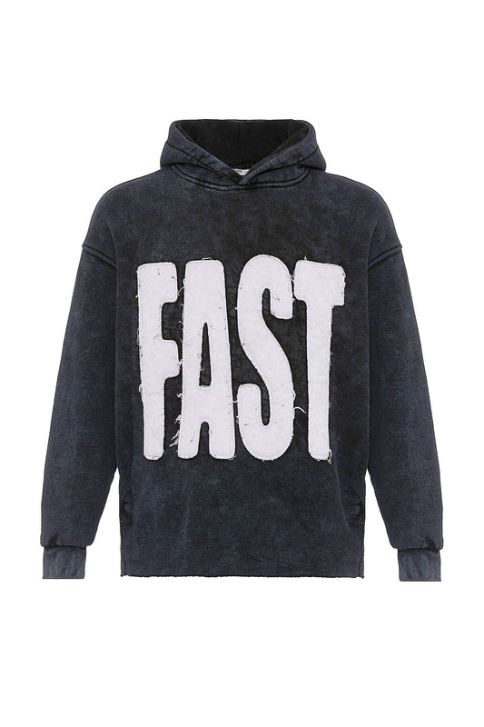 Yıkamalı Oversize Kapüşonlu Sweatshirt V10-50