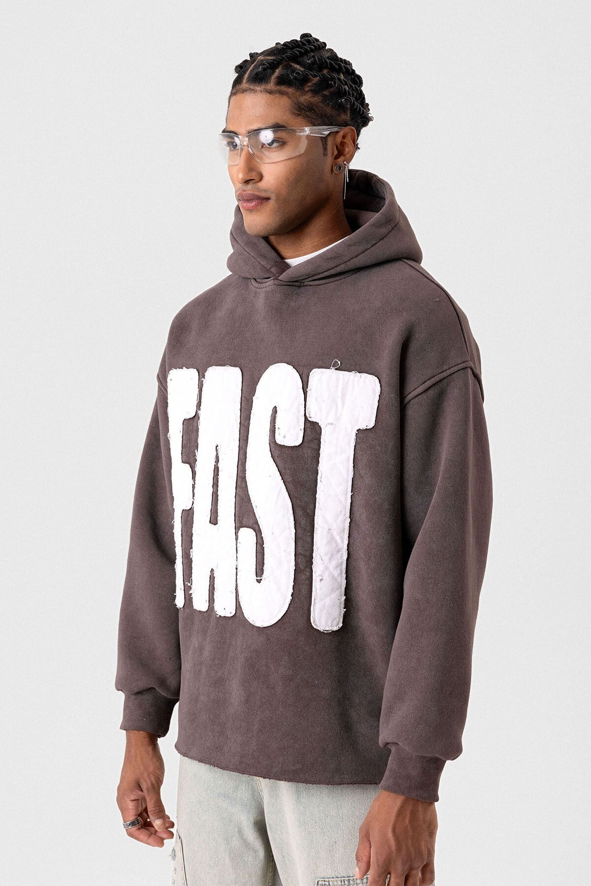 Yıkamalı Oversize Kapüşonlu Sweatshirt