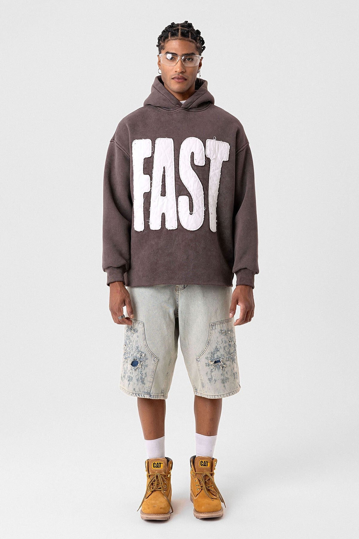 Yıkamalı Oversize Kapüşonlu Sweatshirt