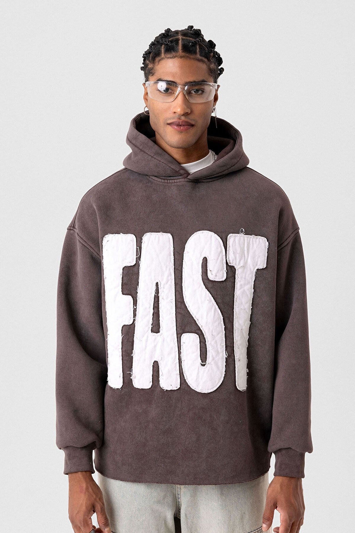Yıkamalı Oversize Kapüşonlu Sweatshirt