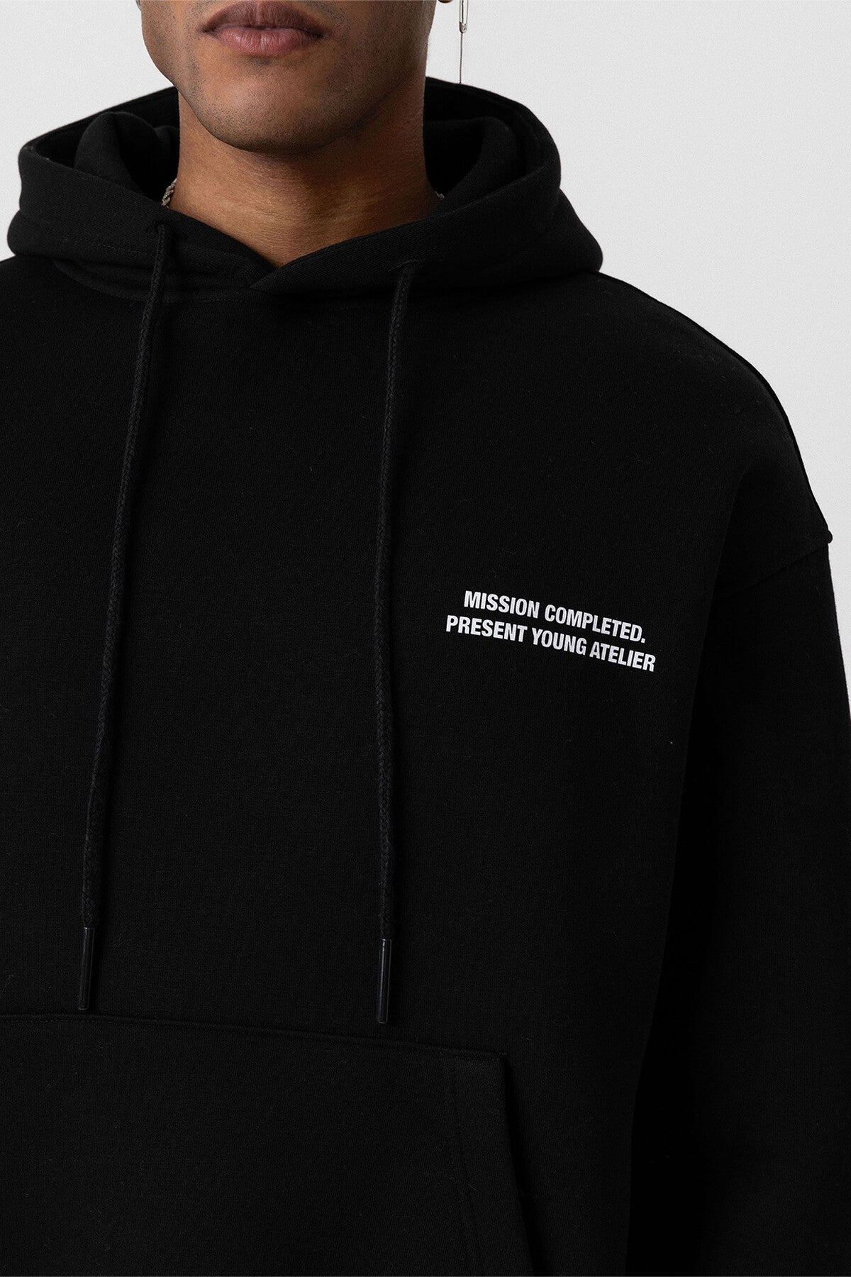 Kapüşonlu Kol Detaylı Oversize Sweatshirt