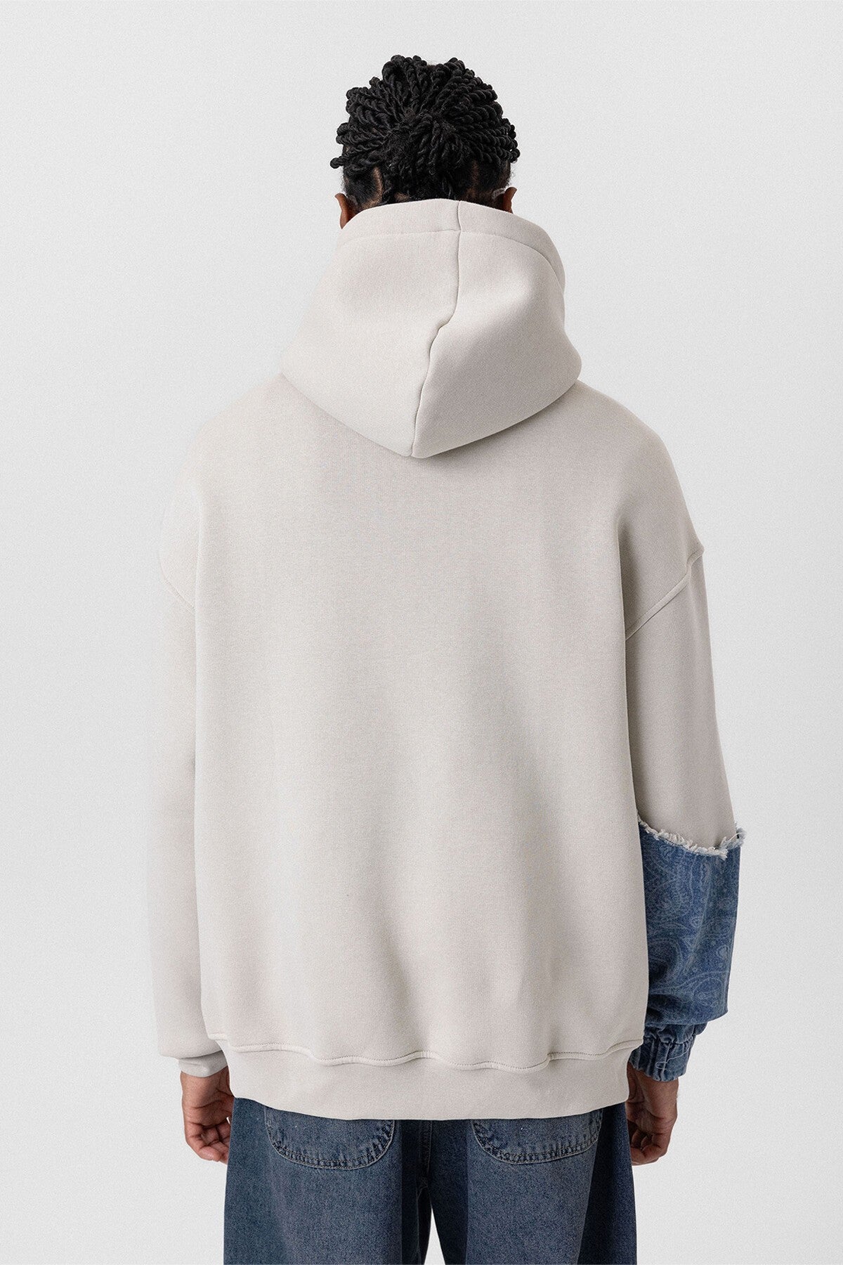 Kapüşonlu Kol Detaylı Oversize Sweatshirt