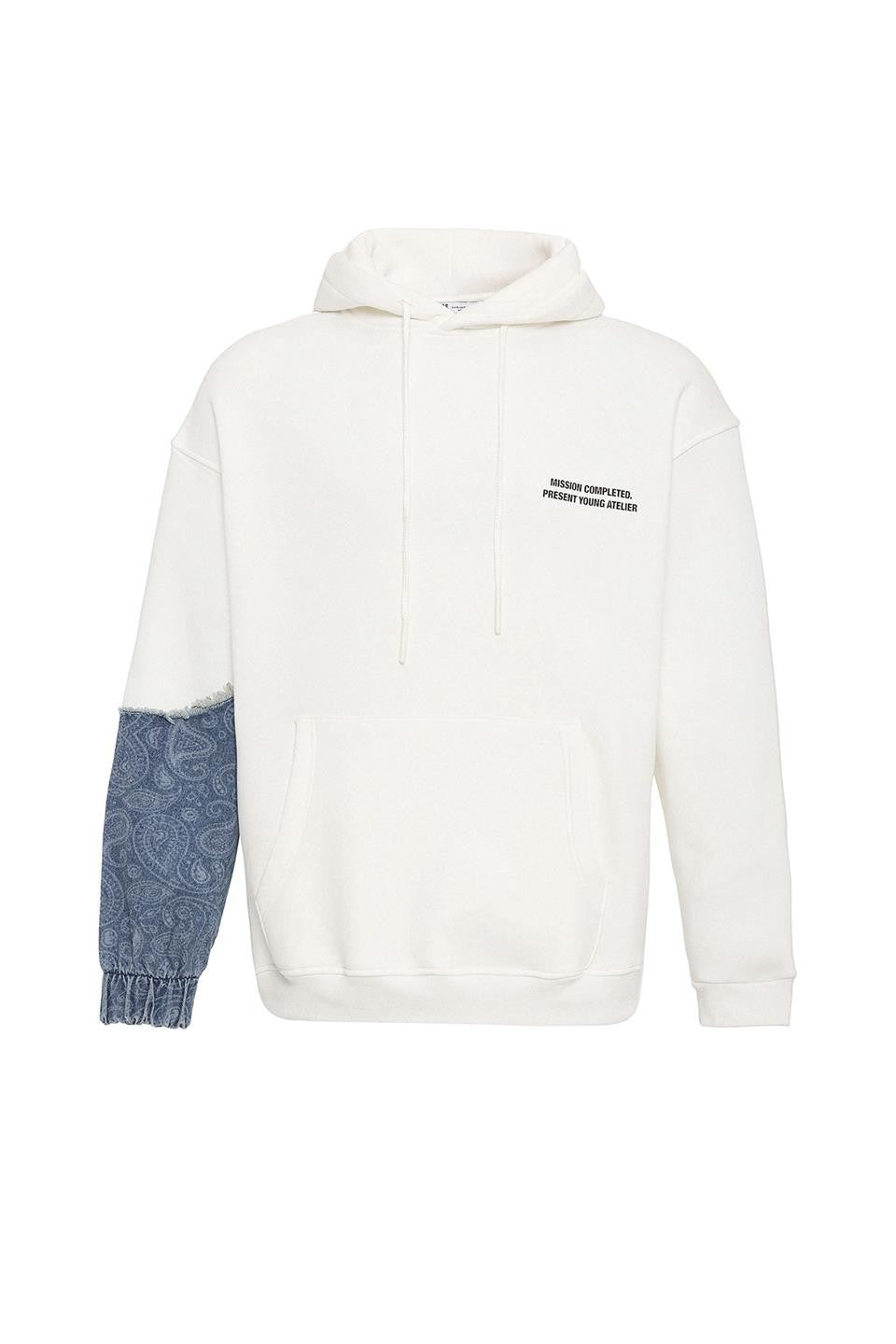 Kapüşonlu Kol Detaylı Oversize Sweatshirt