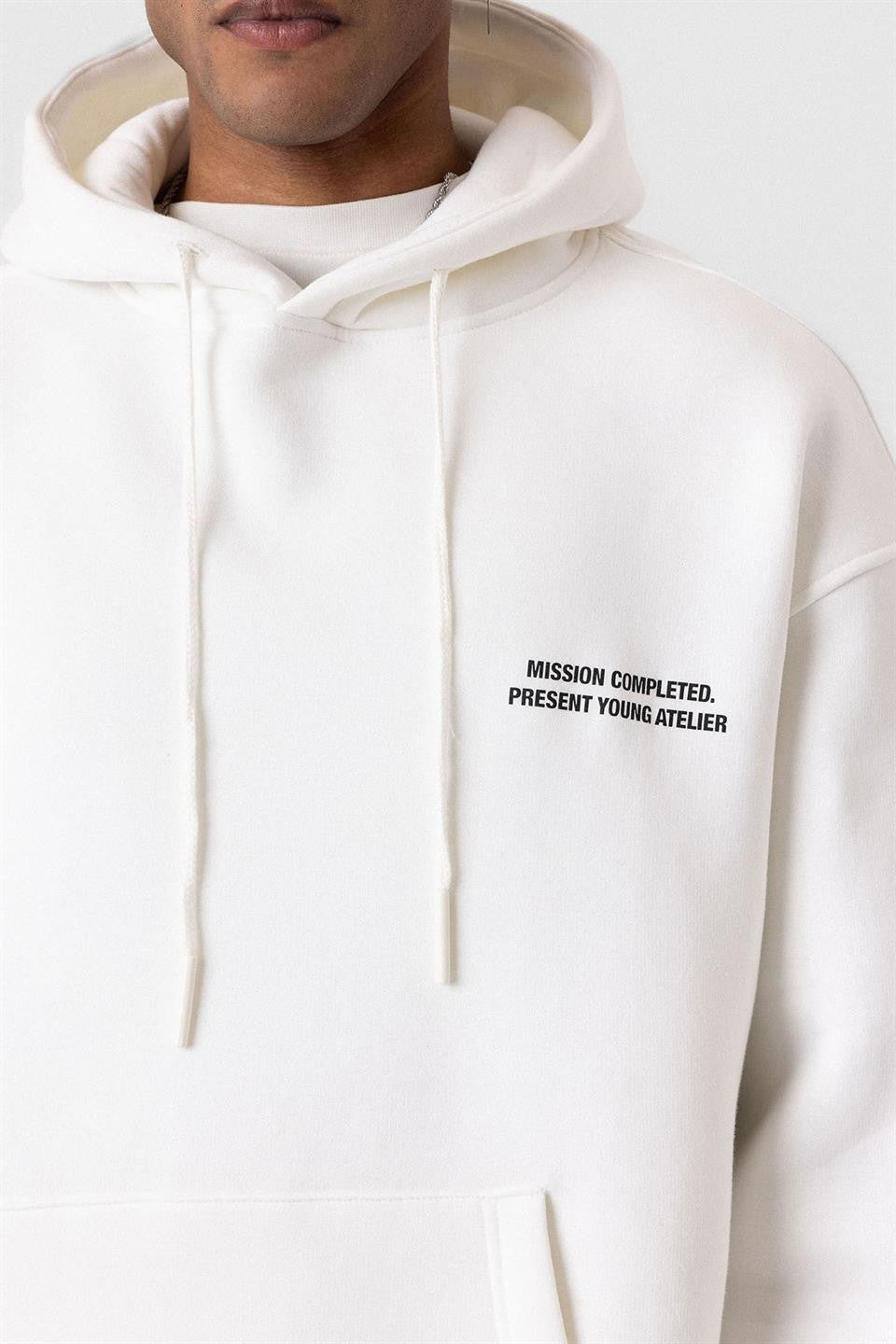 Kapüşonlu Kol Detaylı Oversize Sweatshirt