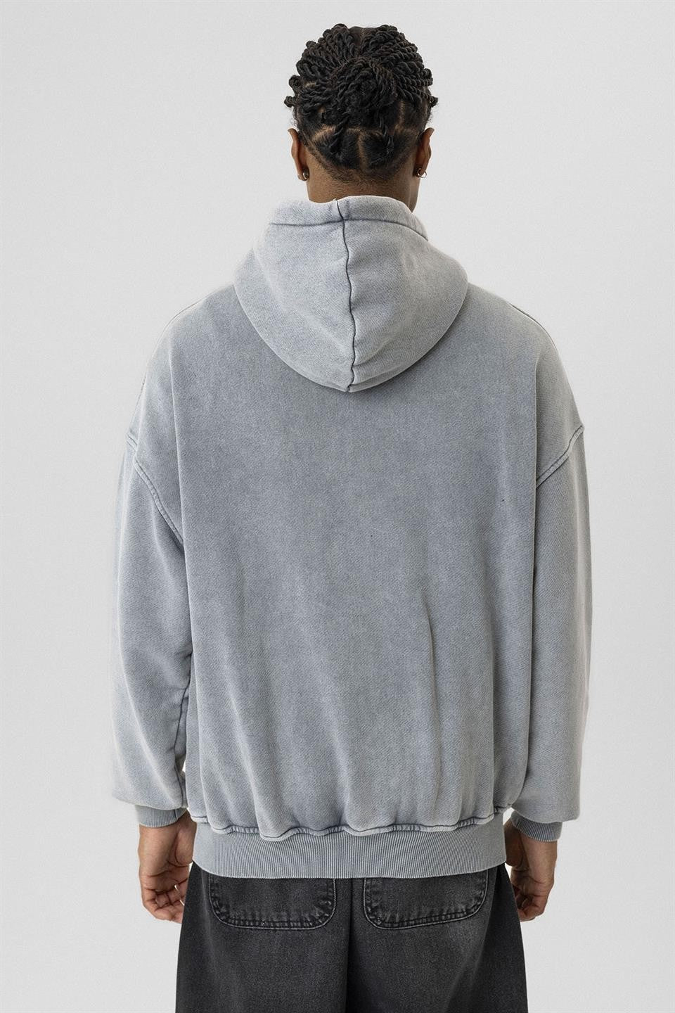 Premıum Yıkamalı Fermuarlı Oversize Sweatshirt