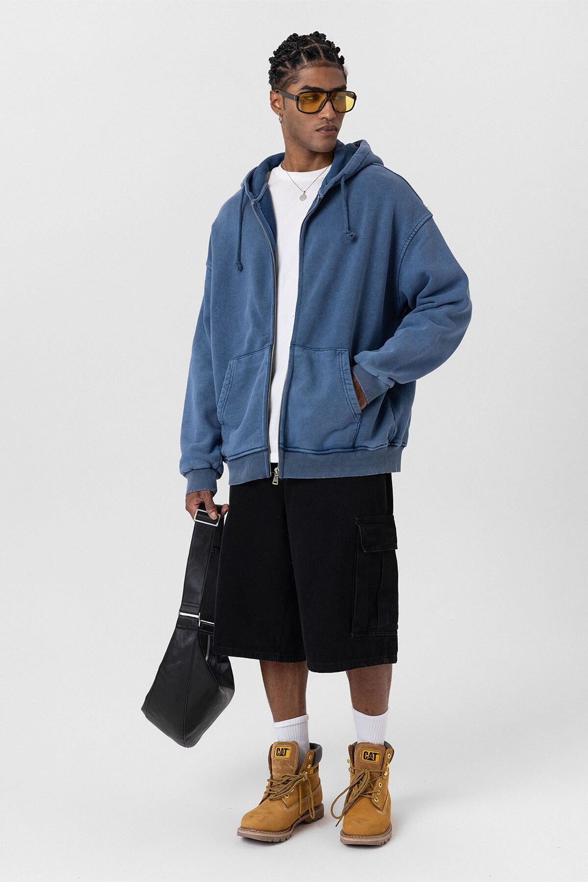 Premıum Yıkamalı Fermuarlı Oversize Sweatshirt