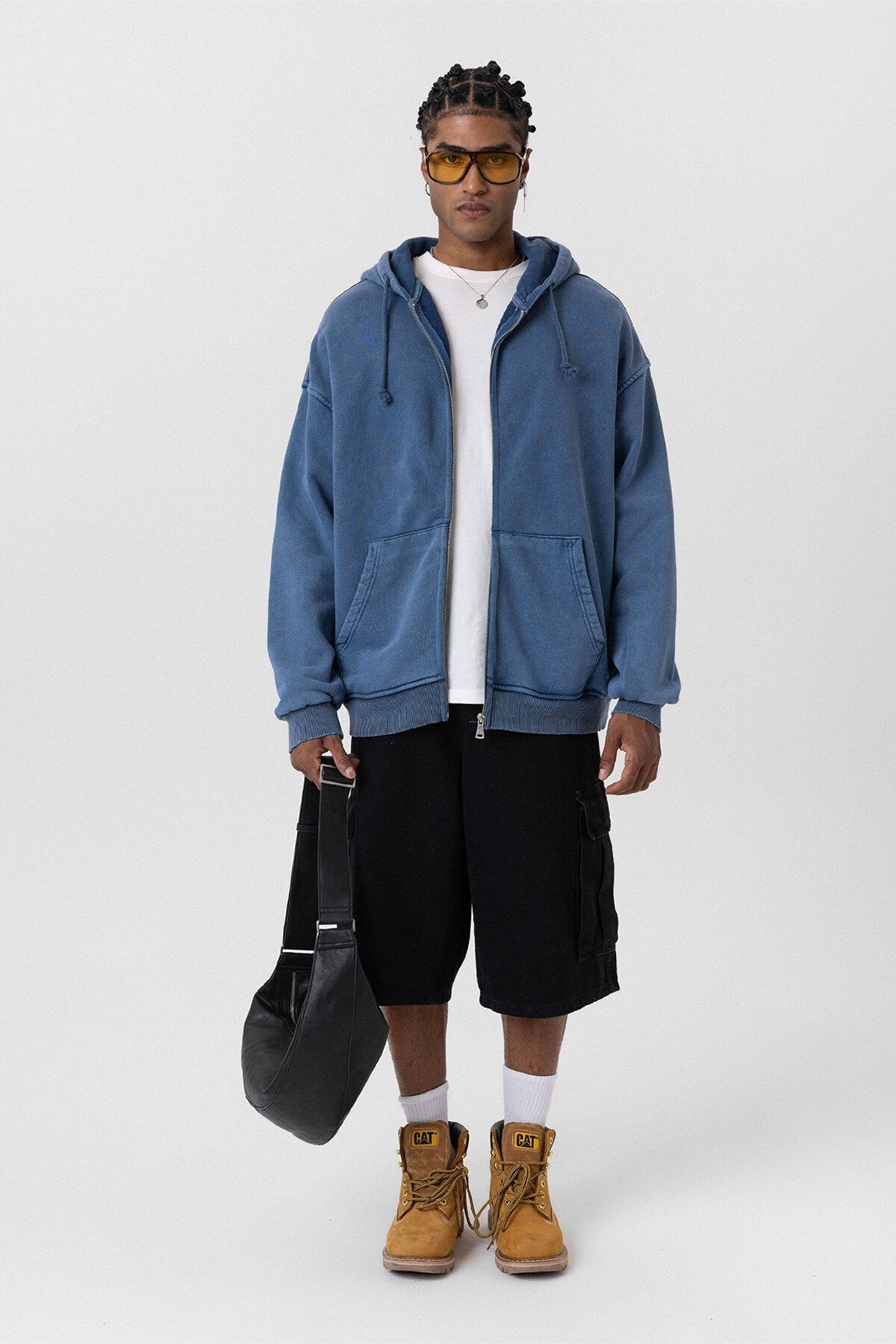 Premıum Yıkamalı Fermuarlı Oversize Sweatshirt