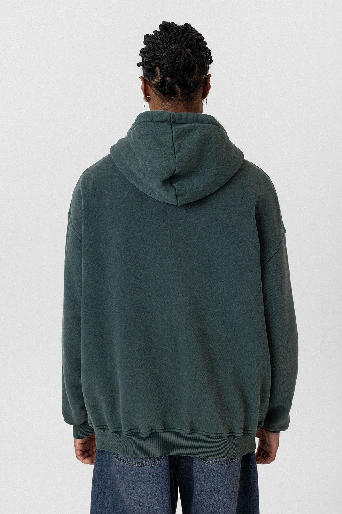 Premıum Yıkamalı Fermuarlı Oversize Sweatshirt